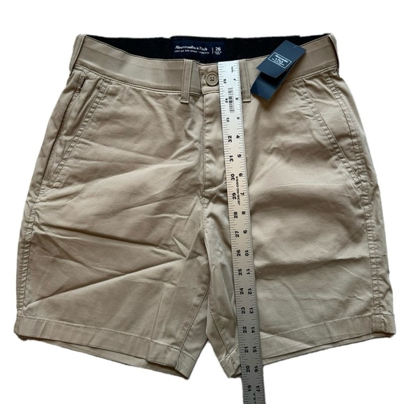 Abercrombie & Fitch 7" All Day Plain front‎ shorts NWT Khaki 26 - Picture 5 of 7